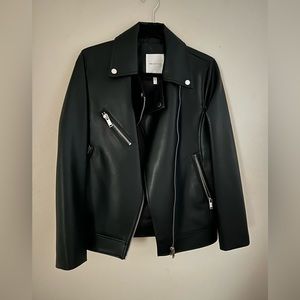Anthropologie Moto black leather jacket